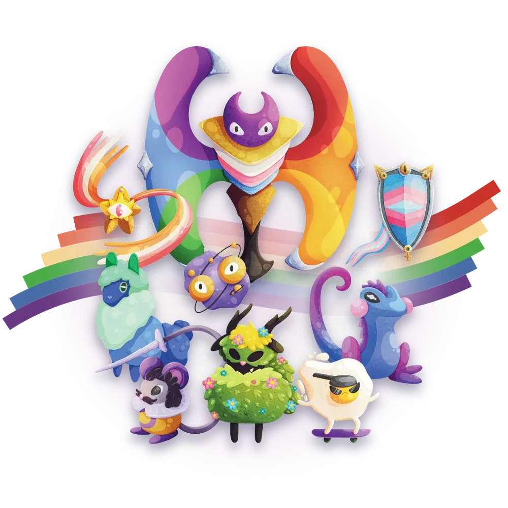 Les mascottes du Gaymer Festival